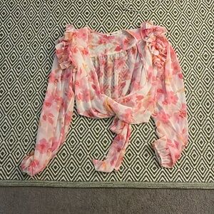 Size large impeccable pig wrap top